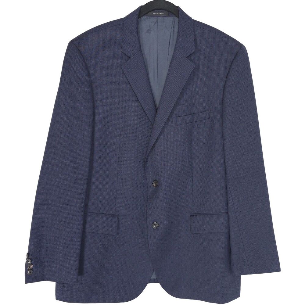 HUGO BOSS Mens Sport Coat Blazer 46R Navy Virgin Wool THE GRAND US 10136292
